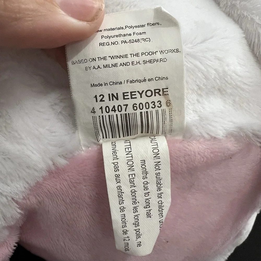 Disney Store Winnie the Pooh Plush Lot Eeyore Puffer Vest Pink Tigger 3pc Set‎